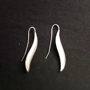 Elegant Sterling Silver Leaf Earrings